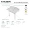 Kingston Brass 36 Carrara Marble Console Sink with Stainless Steel Legs, Marble WhitePolished Nickel LMS3622M8SQ6ST - alternate 5